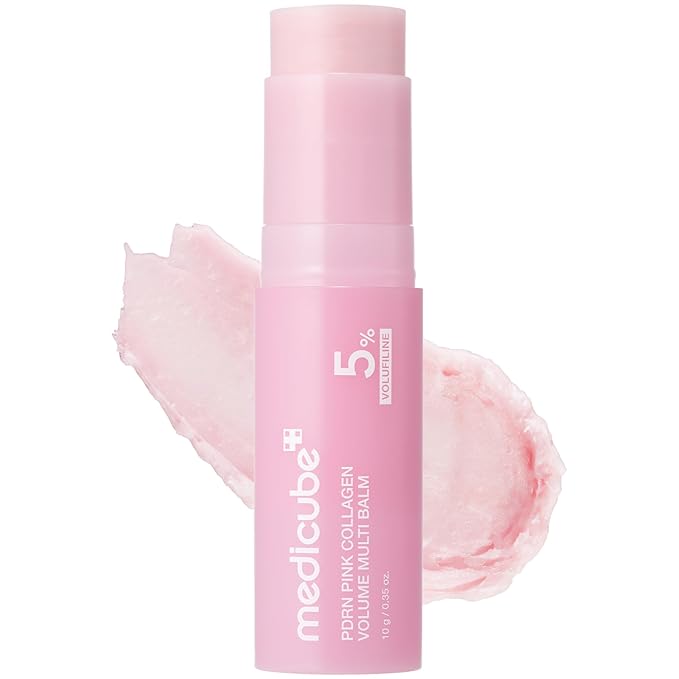 medicube PDRN Pink Collagen Volume Multi Balm Stick - Face & Body Balm | Volufiline, PDRN, NAD, Collagen - Under-Eyes, Neck, Forehead, Smile Lines, Lips, Plumping & Radiance for Line Care, K-Beauty Open Heaven Beauty