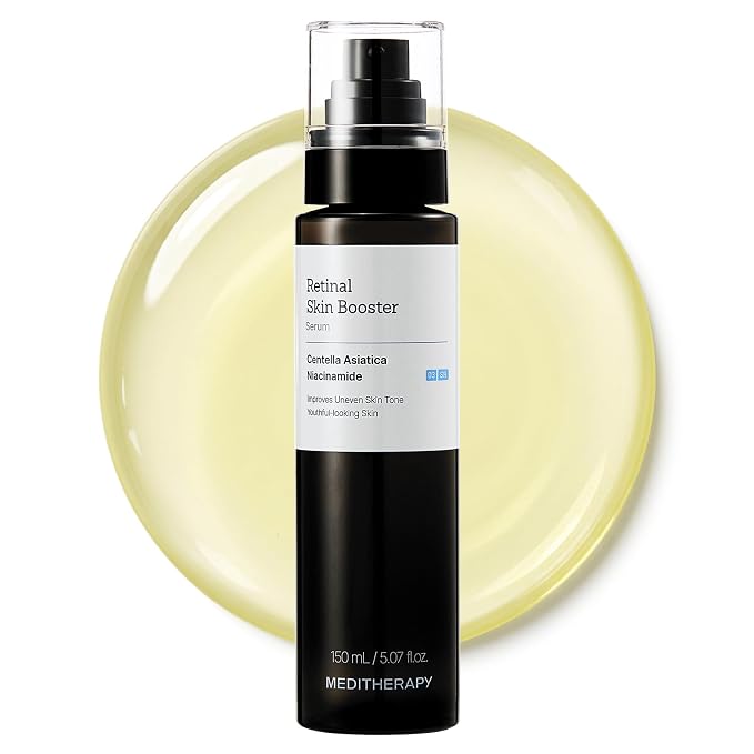 MEDITHERAPY Retinal Skin Booster Serum 5.07 fl oz | Retinaldehyde, Niacinamide, Cica | Korean Hydrating Face & Body Serum for Dull, Uneven Skin, All Skin Types, K-Beauty Open Heaven Beauty