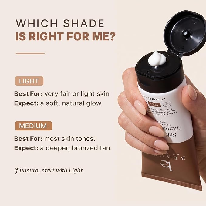 Beauty by Earth Self Tanner - USA Made with Natural & Organic Ingredients | Moisturizing Self Tanning Lotion with Aloe Vera & Coconut for a Natural Glow, Streak-Free Fake Tan (Medium) Open Heaven Beauty