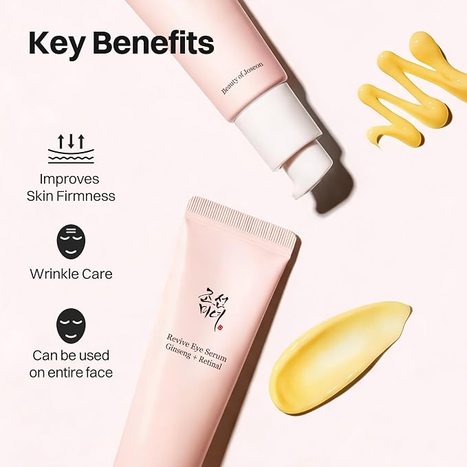 Beauty of Joseon Revive Eye Serum with Retinal Niacinamide Correction for Puffy Eye Bags Fine Lines Dark Circles Wrinkles, Korean Skin Care 30ml, 1.01 fl.oz Open Heaven Beauty