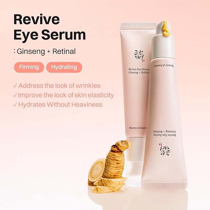 Beauty of Joseon Revive Eye Serum with Retinal Niacinamide Correction for Puffy Eye Bags Fine Lines Dark Circles Wrinkles, Korean Skin Care 30ml, 1.01 fl.oz Open Heaven Beauty