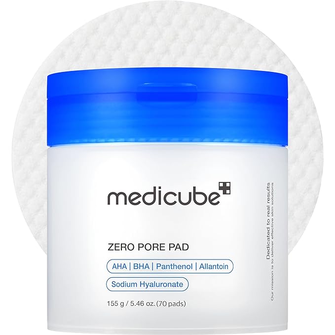 medicube Toner Pads Zero Pore Pad 2.0 for Exfoliation and Pore Care | Dual-Textured Facial Pad with 4.5% AHA Lactic Acid, 0.45% BHA Salicylic Acid - For All, Korean Skin Care, 70 Pads, 1 Pack Open Heaven Beauty