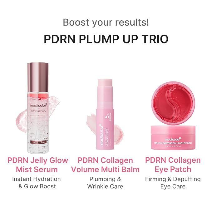 medicube PDRN Pink Collagen Volume Multi Balm Stick - Face & Body Balm | Volufiline, PDRN, NAD, Collagen - Under-Eyes, Neck, Forehead, Smile Lines, Lips, Plumping & Radiance for Line Care, K-Beauty Open Heaven Beauty
