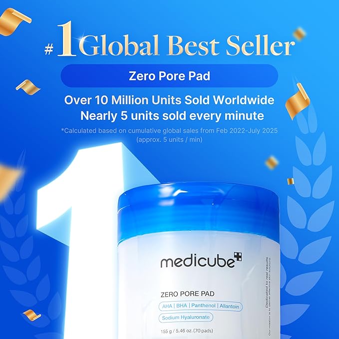 medicube Toner Pads Zero Pore Pad 2.0 for Exfoliation and Pore Care | Dual-Textured Facial Pad with 4.5% AHA Lactic Acid, 0.45% BHA Salicylic Acid - For All, Korean Skin Care, 70 Pads, 1 Pack Open Heaven Beauty
