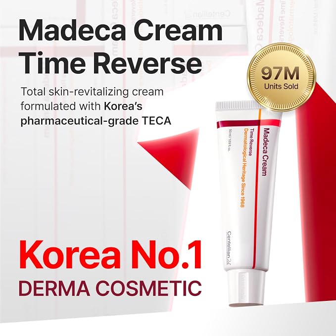 CENTELLIAN 24 Madeca Cream Time Reverse, TECA Anti-Aging Moisturizer | Korean Firming Face Moisturizer with TECA and Centella for Elasticity, Deep Hydration and Skin Barrier Care, 1.69 fl oz Open Heaven Beauty