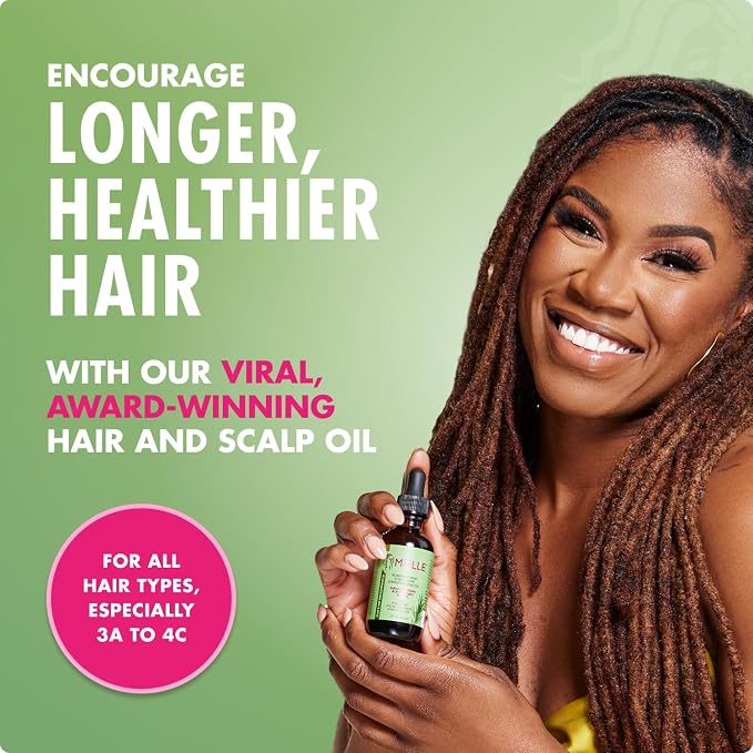 Mielle Organics Rosemary Mint Hair Oil with Biotin, 2 oz | Hair strengthening oil, with biotin & castor oil, dry scalp care, split end support, frizz smoothing Open Heaven Beauty