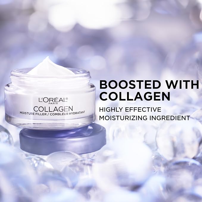 L’Oreal Paris Collagen Daily Face Moisturizer, Anti Aging Face Cream to Reduce Wrinkles and Provide Intense Hydration, 1.7 oz Open Heaven Beauty