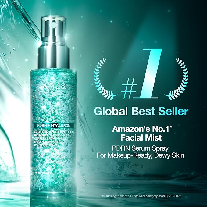 Anua PDRN Collagen Glow Facial Serum Spray, 3.38 fl oz | Hydrating Face Mist, Hyaluronic Acid, dewy glass finish, All Skin Types, Instant Plumping, Firming Care, Korean Skincare My Store