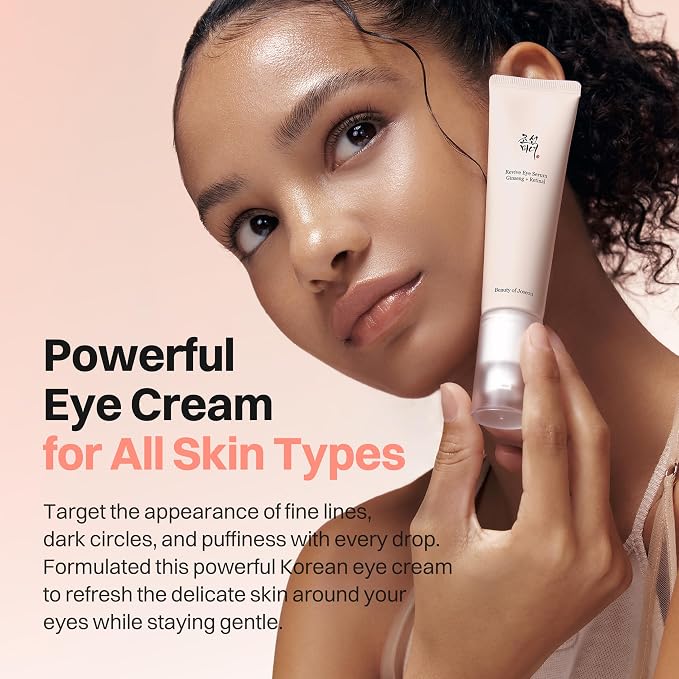 Beauty of Joseon Revive Eye Serum with Retinal Niacinamide Correction for Puffy Eye Bags Fine Lines Dark Circles Wrinkles, Korean Skin Care 30ml, 1.01 fl.oz Open Heaven Beauty