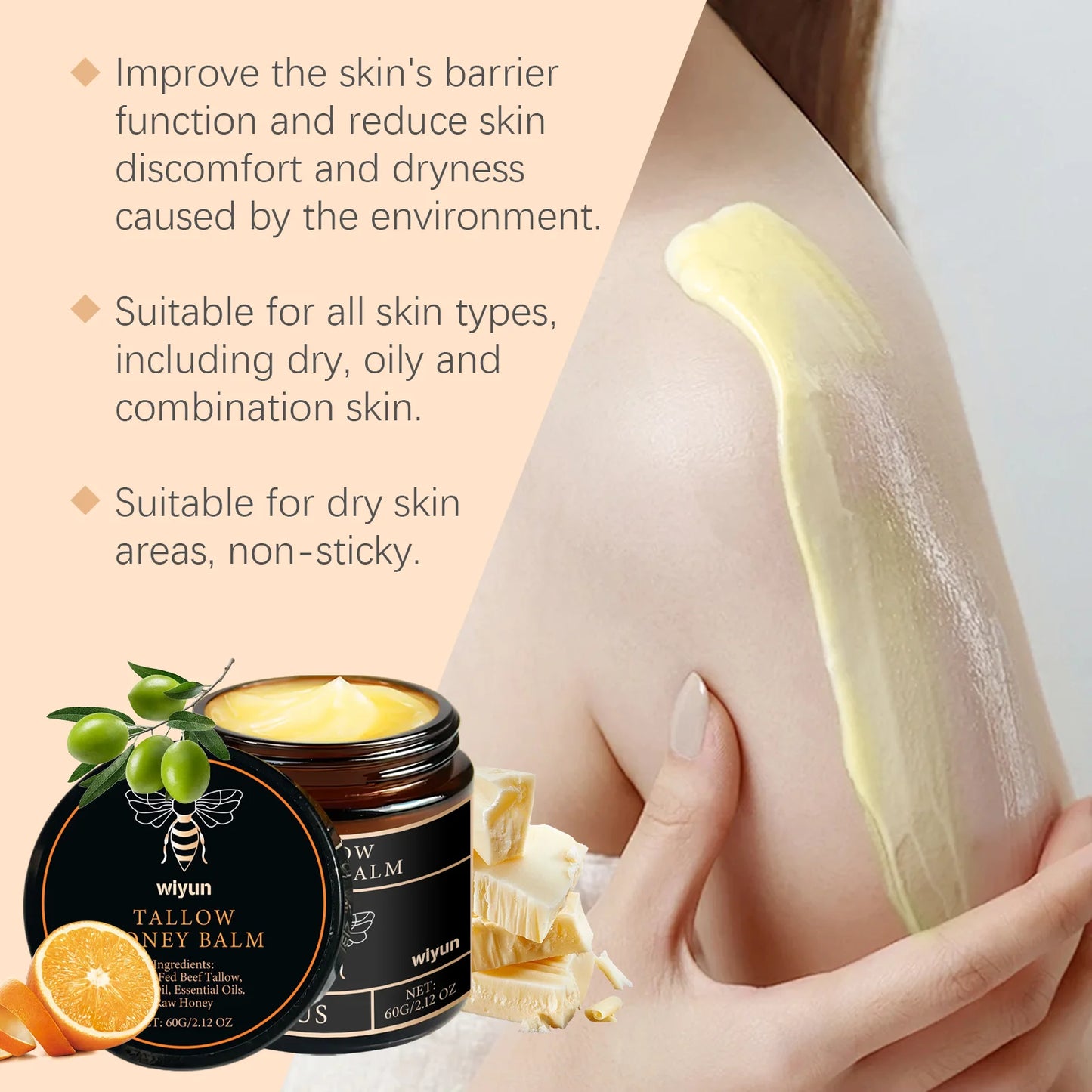Tallow Honey Moisturizing Cream