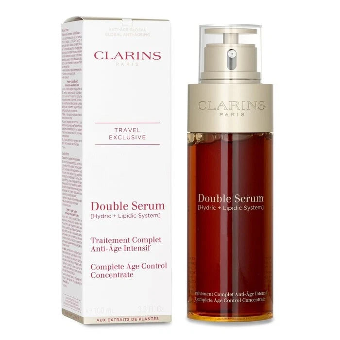 Clarins Double Serum Complete Age Control Concentrate 3.3 fl oz (100ml) – Anti-Aging Face Serum